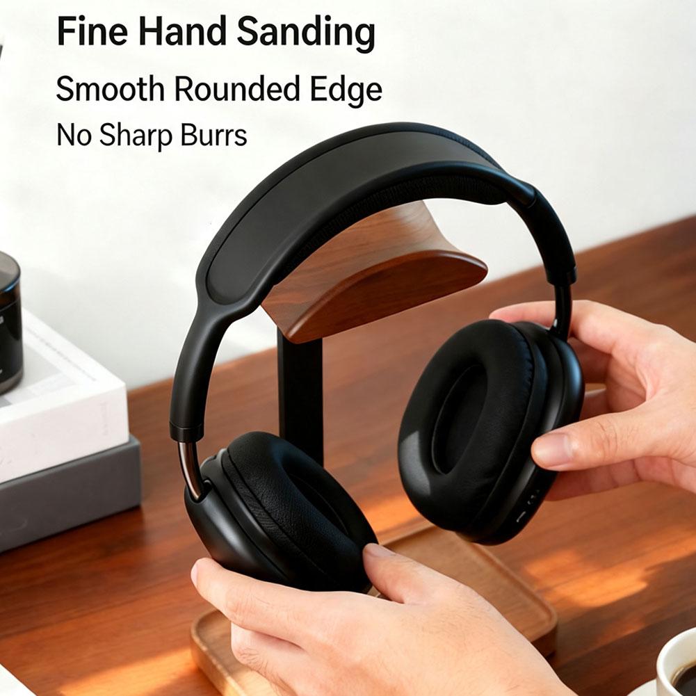 Support pour casque en noyer,  - Headphone Stand Desk avis et prix